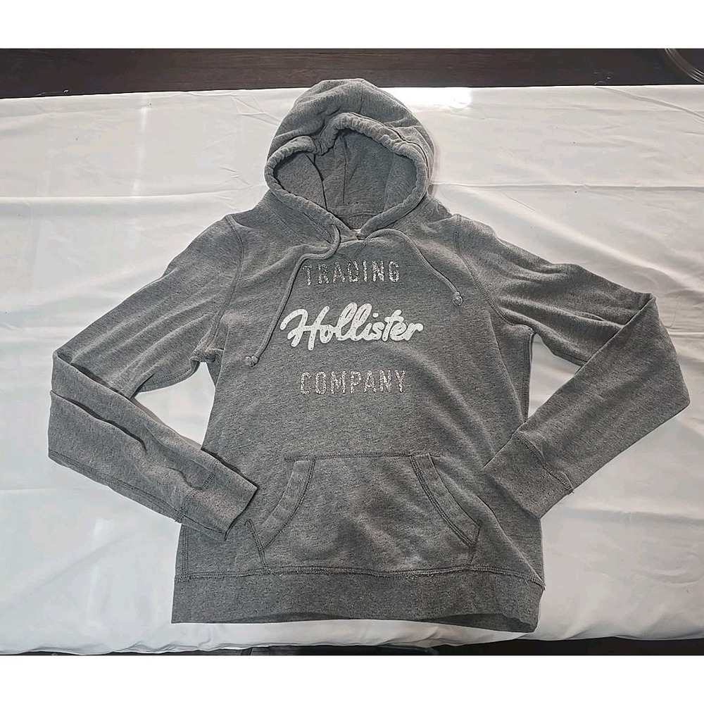 Hollister Womens Junior Hoodie Pullover Gray‎ Size Medium